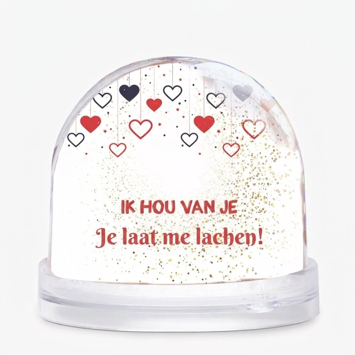 Gepersonaliseerde bureau-bol met foto en tekst - Love