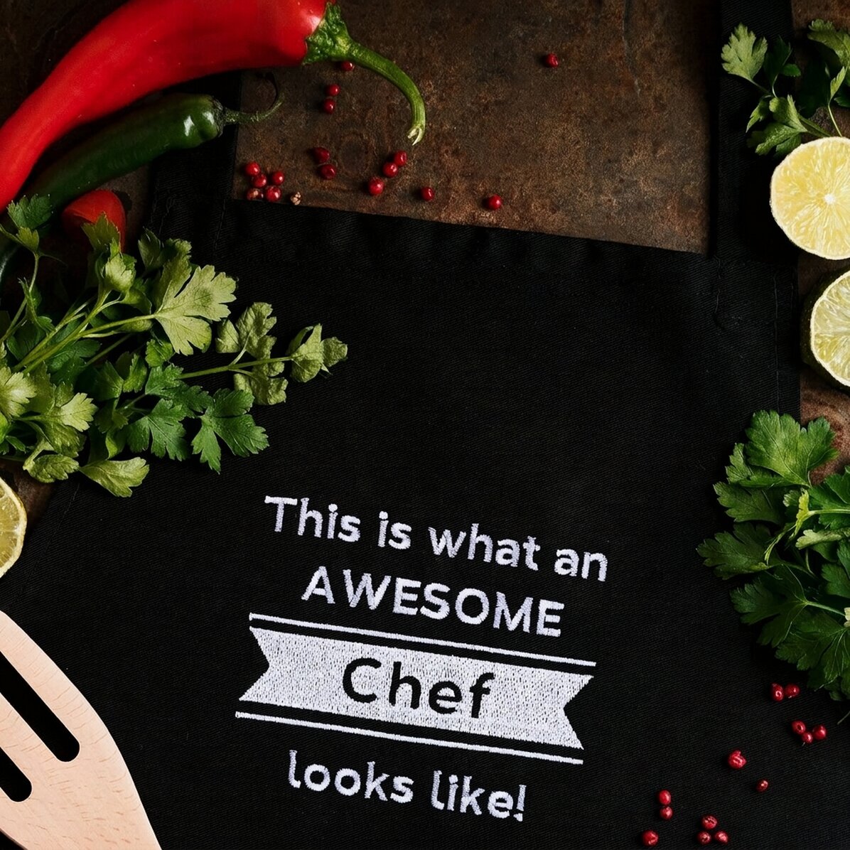 Gepersonaliseerd setje met tekst - Awesome Chef