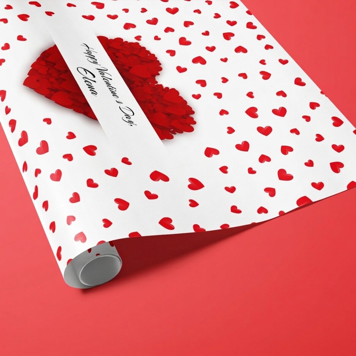 Gepersonaliseerd cadeaupapier - Love is in the air