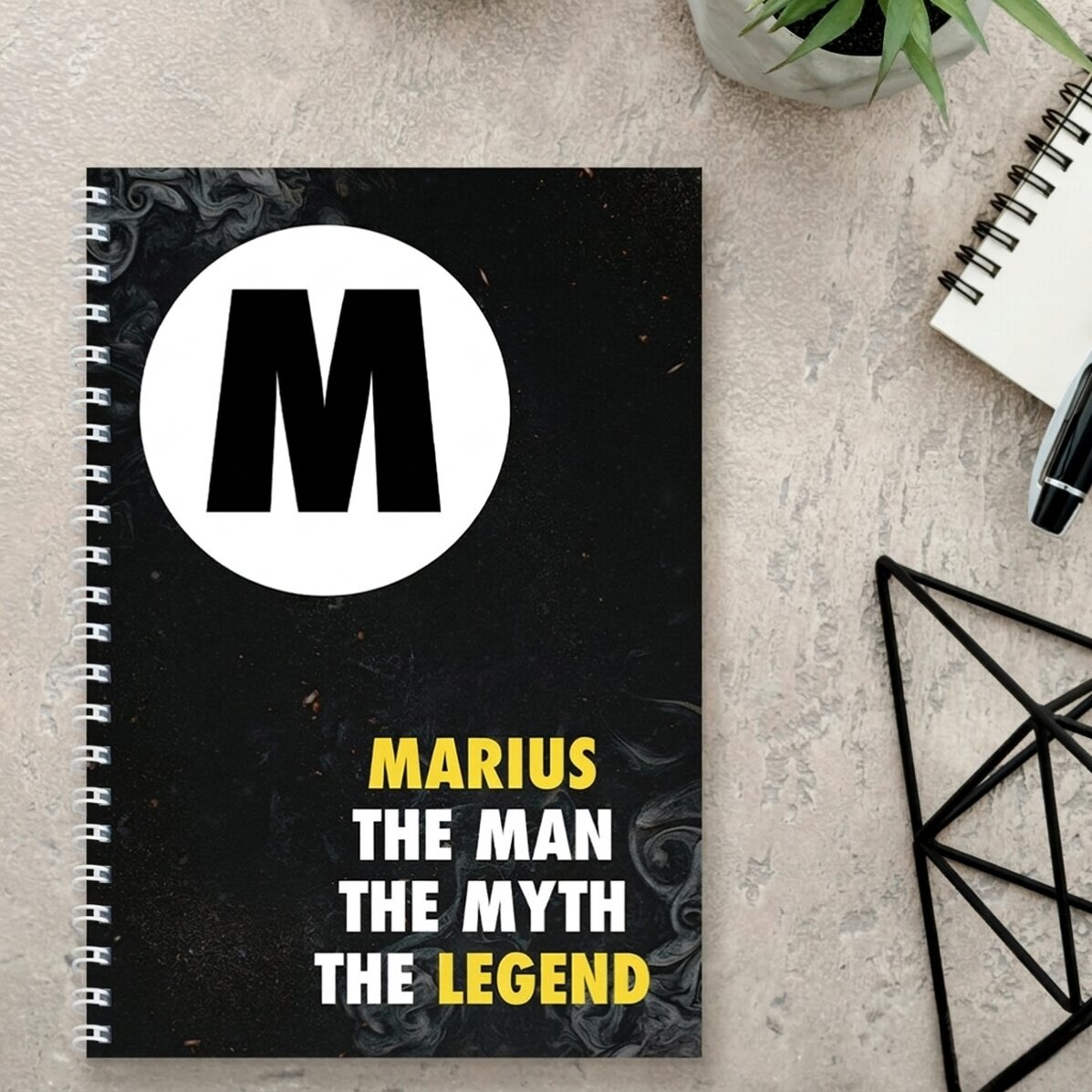 Gepersonaliseerde notebook met tekst - The Legend