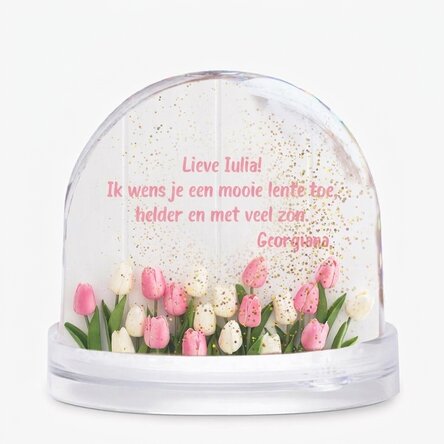 Gepersonaliseerde bureaulode met foto en tekst - Een prachtige lente!