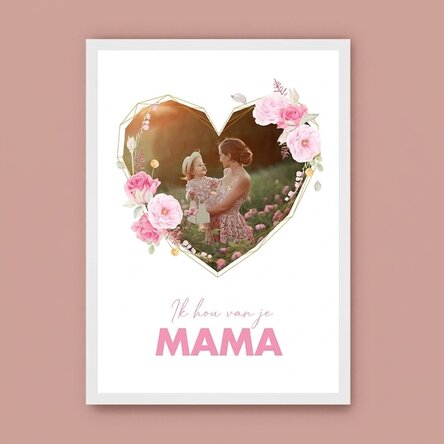 Gepersonaliseerd schilderij met foto en tekst - From my heart