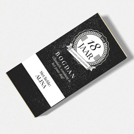Chocolade met gepersonaliseerde tekst - Happy birthday