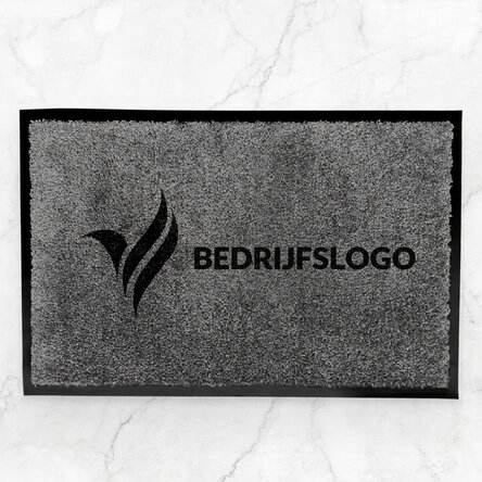 Op maat gemaakte halmat voor binnenshuis met logo - Donkergrijs