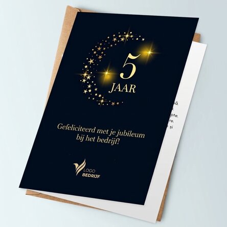 Gepersonaliseerde wenskaart met logo en tekst