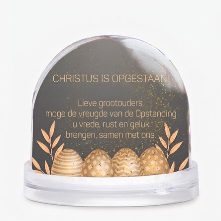 Gepersonaliseerde bureau-kogel met foto en tekst - Fijne Pasen!