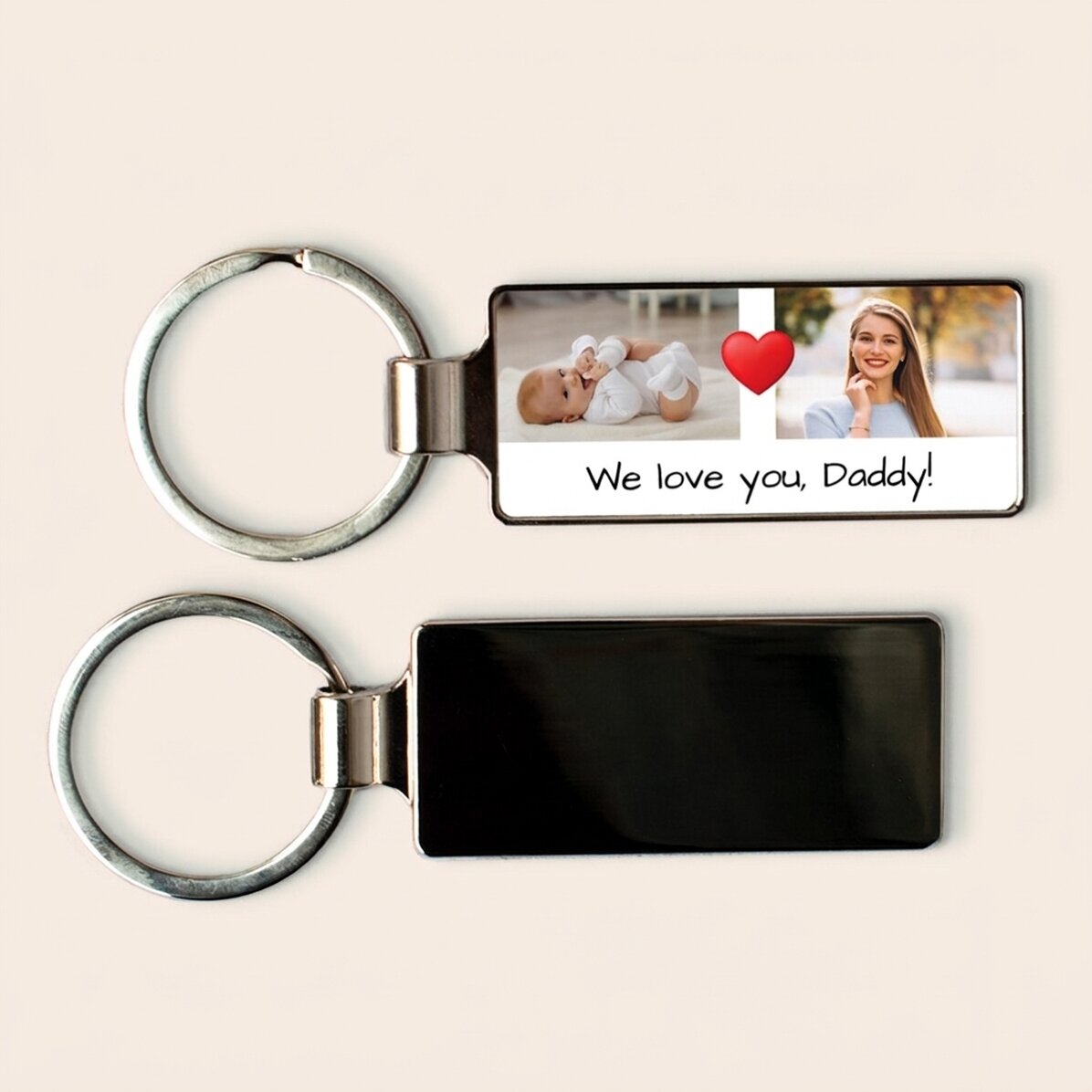 Gepersonaliseerde sleutelhanger met 2 foto