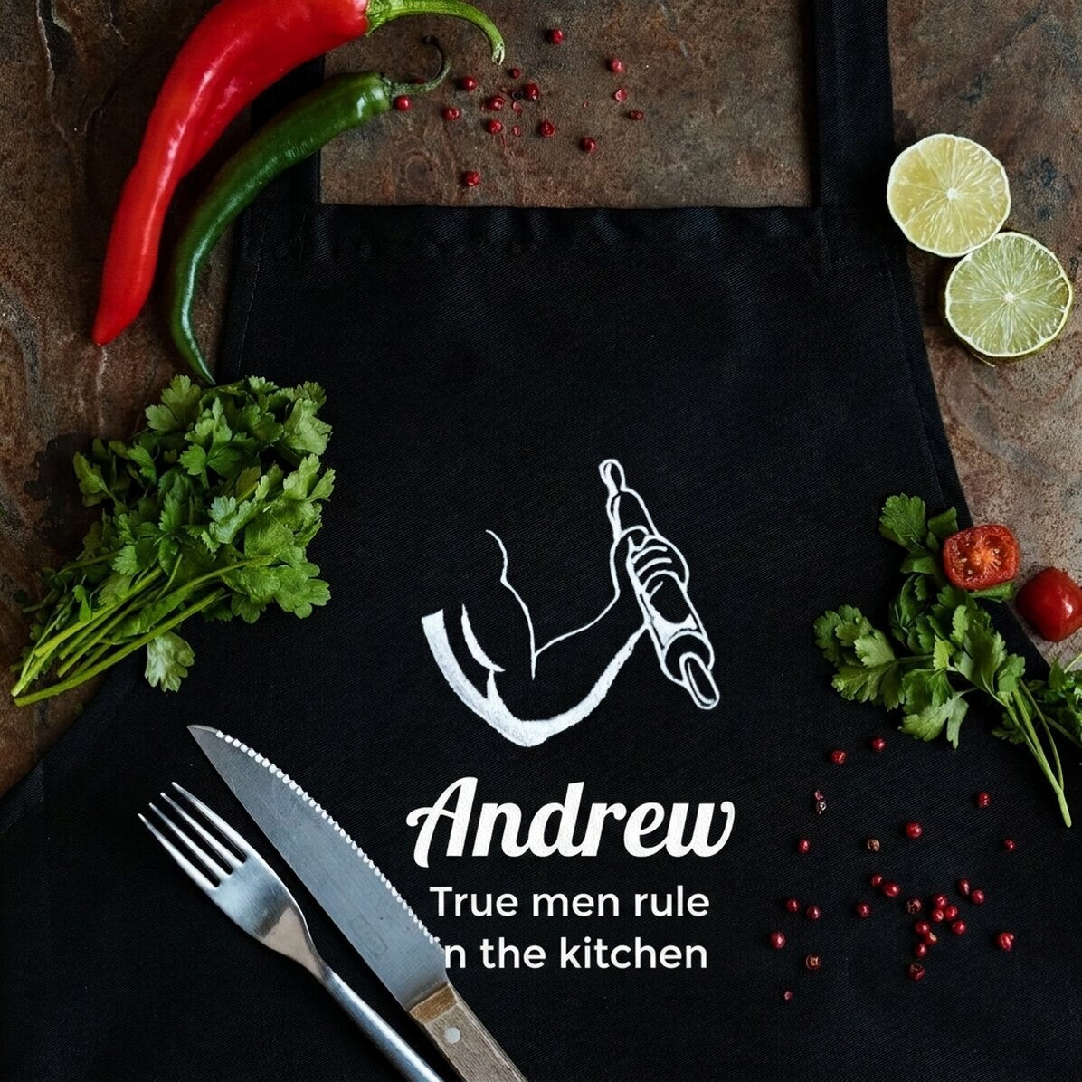 Gepersonaliseerde set met tekst - Sport in de keuken