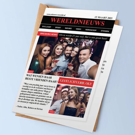 Gepersonaliseerde wenskaart met foto