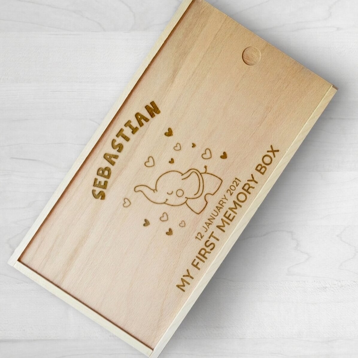 Gepersonaliseerde houten geschenkdoos - Baby