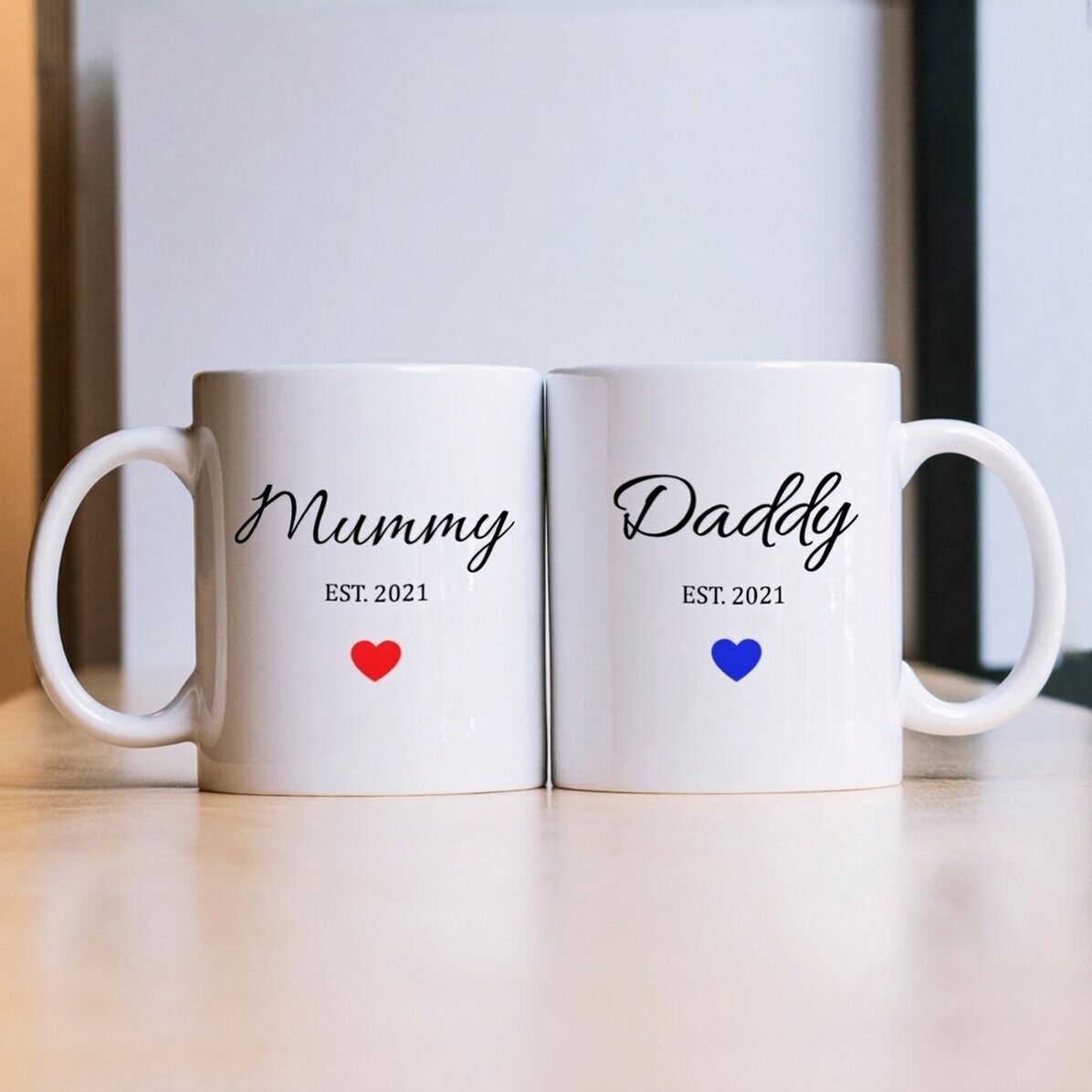 Mokken voor koppels met tekst - Mom & Dad