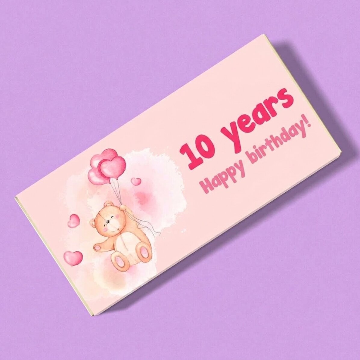 Chocolade met gepersonaliseerde tekst voor kinderen - Beertje