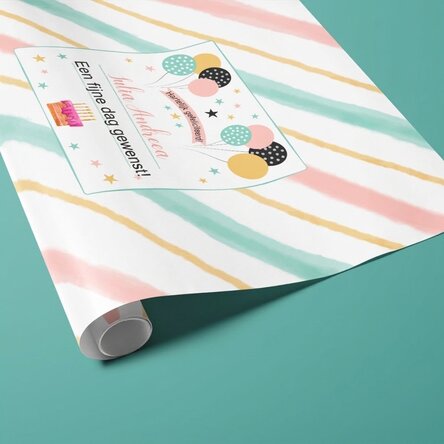 Gepersonaliseerd cadeaupapier met tekst - Kids