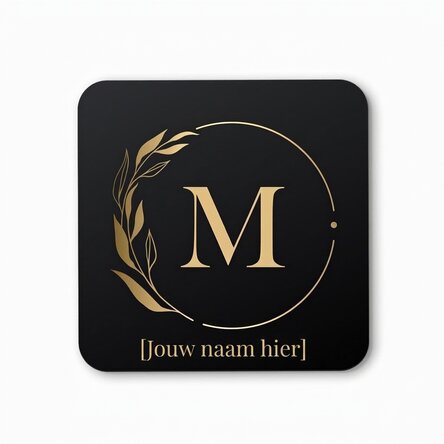 Gepersonaliseerde onderzetter met initiaal
