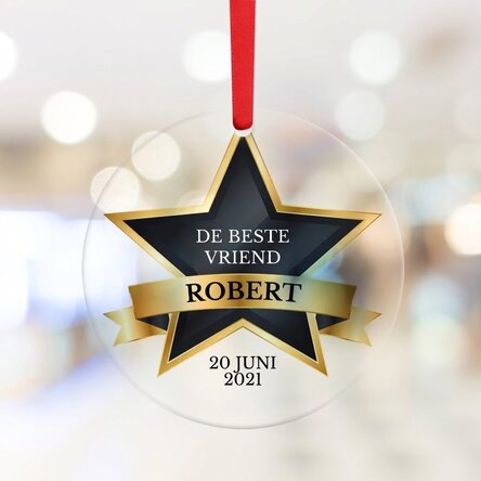 Rond ornament met gepersonaliseerde tekst - The best