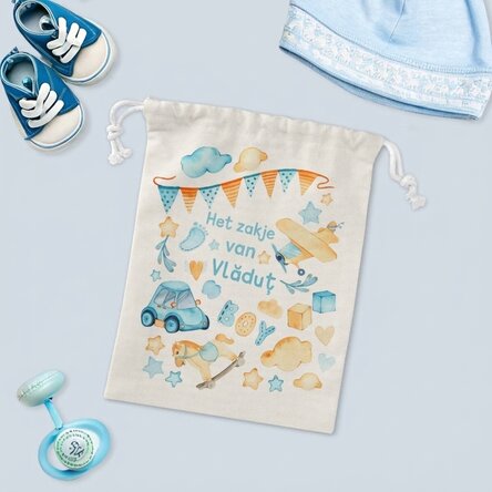 Kleine, gepersonaliseerde cadeauzakje met tekst - Watercolour
