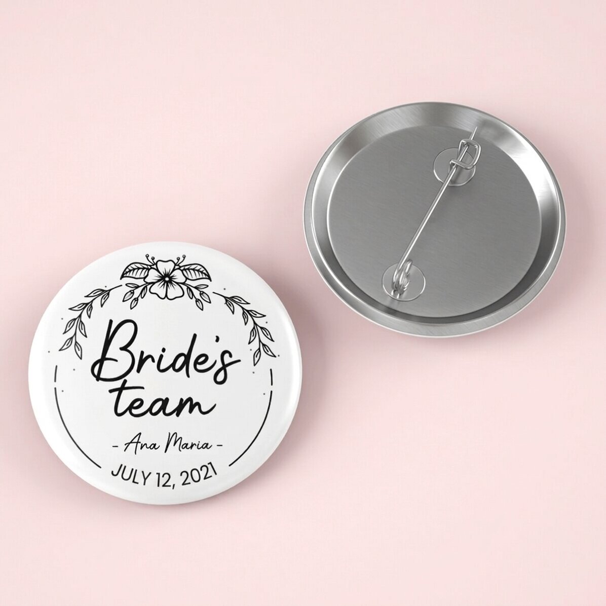 Gepersonaliseerd insigne met tekst - Bride