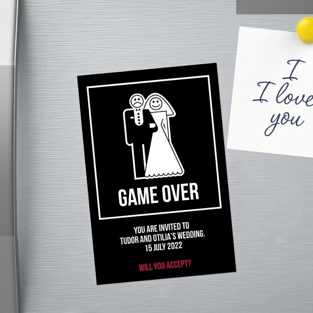 Gepersonaliseerde magneet van 10 x 15 cm - Game over