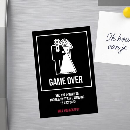 Gepersonaliseerde magneet van 10 x 15 cm - Game over