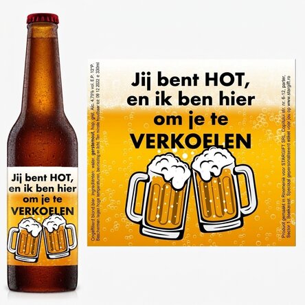 Bier met gepersonaliseerde tekst - Hot