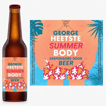 Bier met gepersonaliseerde tekst - Hot body