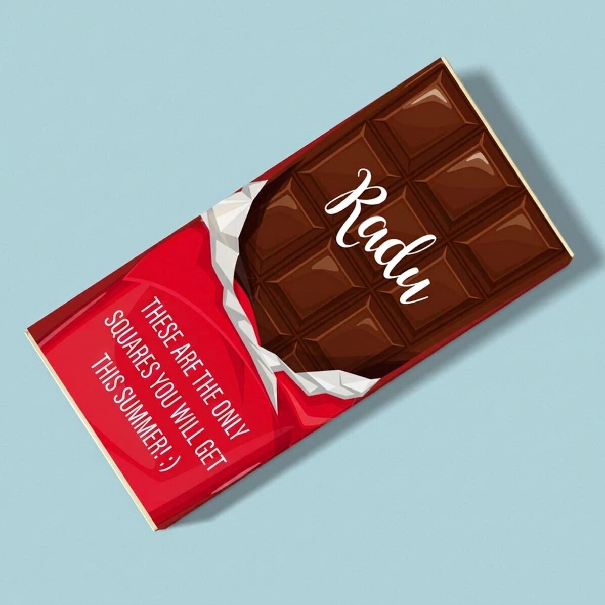 Chocolade met gepersonaliseerde tekst - Grappig