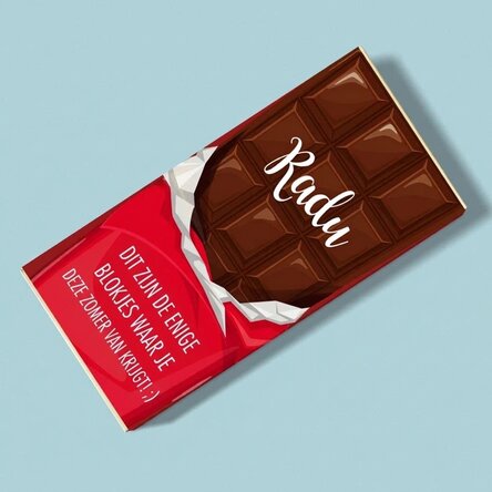 Chocolade met gepersonaliseerde tekst - Grappig