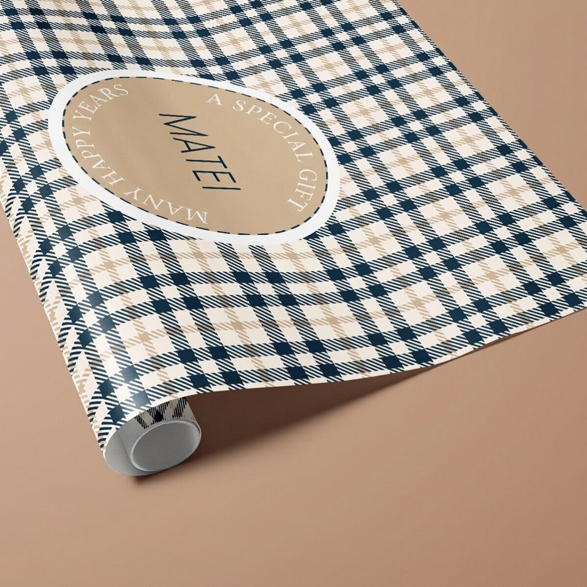 Gepersonaliseerd cadeaupapier met tekst - Voor mannen