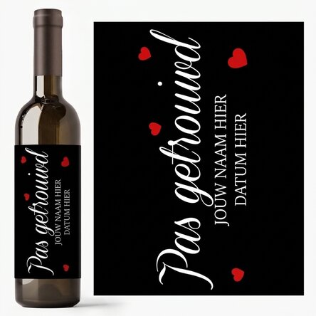 Wijn met gepersonaliseerde boodschap - Just Married