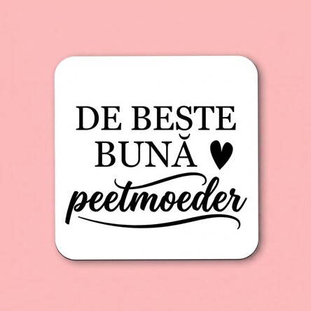 Gepersonaliseerde onderzetter voor de peetmoeder