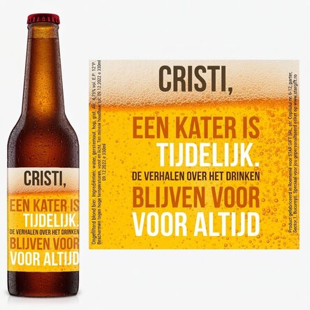 Bier met gepersonaliseerde tekst - De verhalen