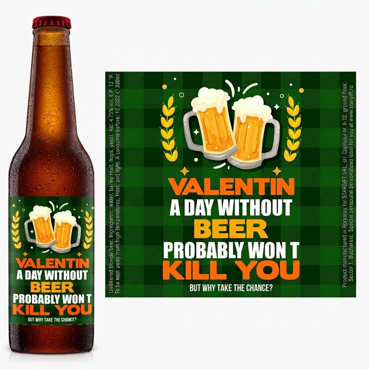 Bier met gepersonaliseerde tekst - Beer won