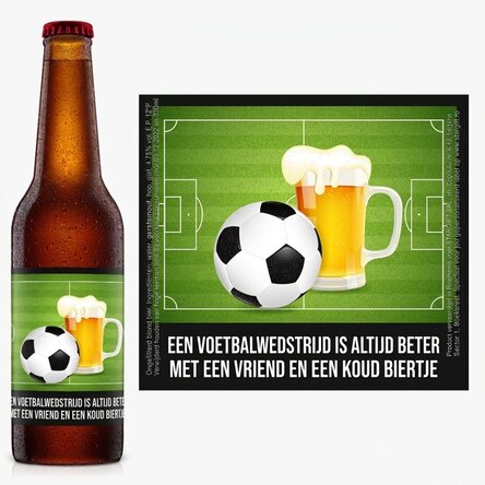 Bier met gepersonaliseerde tekst - Voetbal