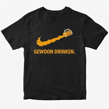 T-shirt met eigen tekst - Just drink it