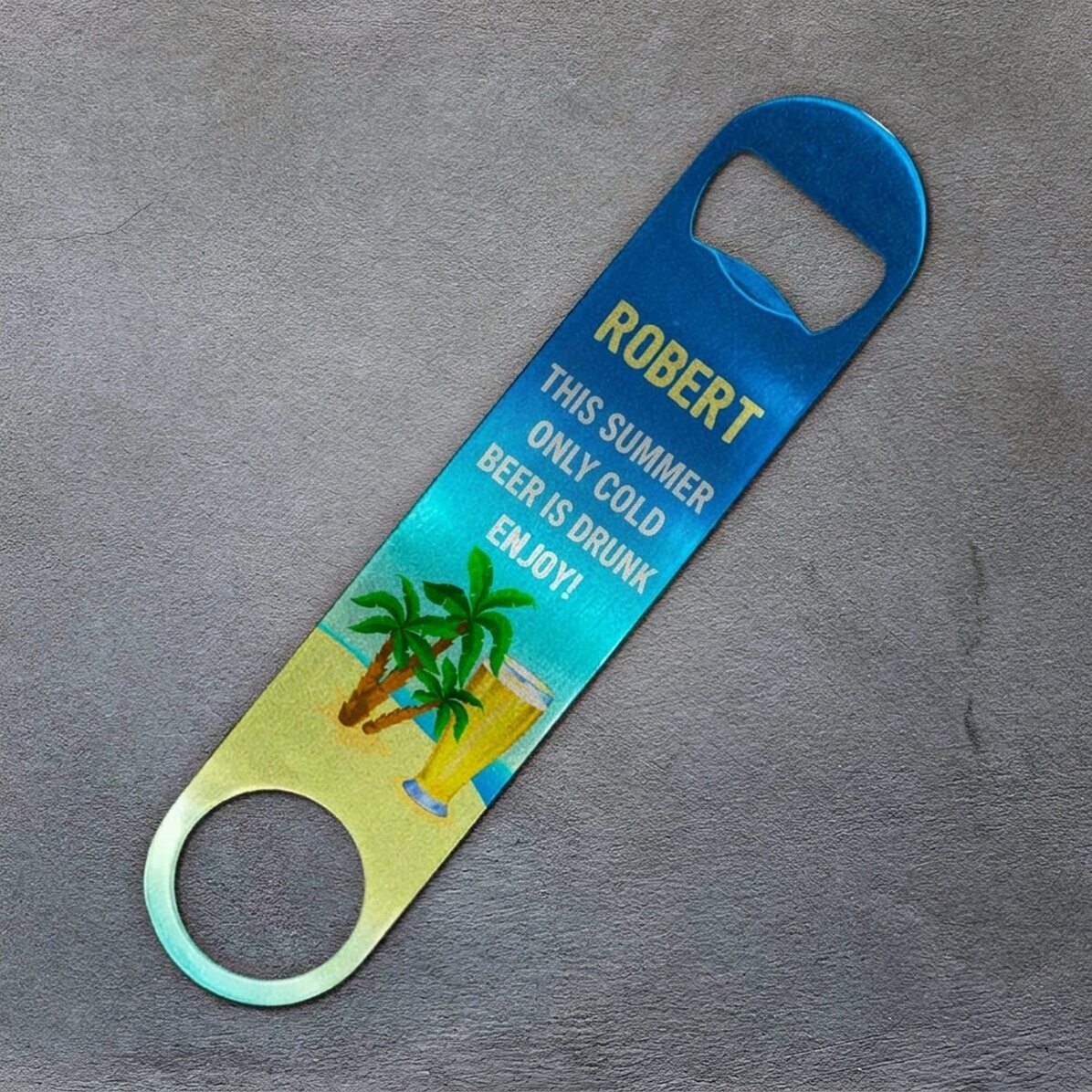 Gepersonaliseerde bieropener met tekst - Summer