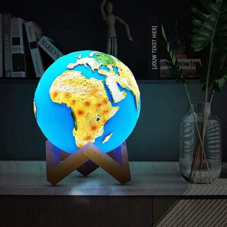 3D-aardbol-lamp