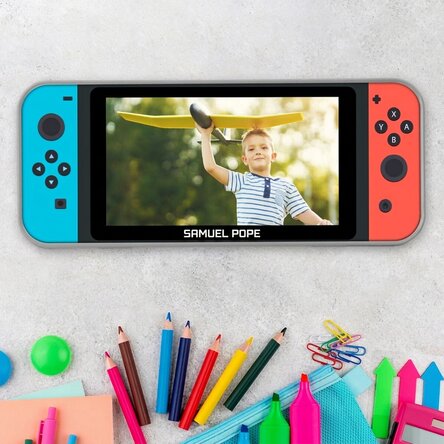 Personalised pencil case with photo and name - Video game console