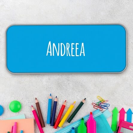 Een gepersonaliseerd etui met jouw naam erop
