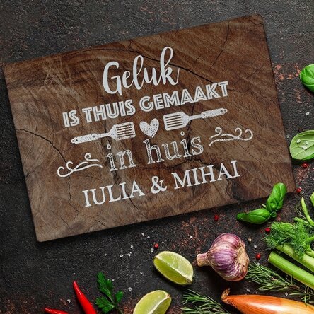 Gepersonaliseerde glazenbreker met tekst - Geluk
