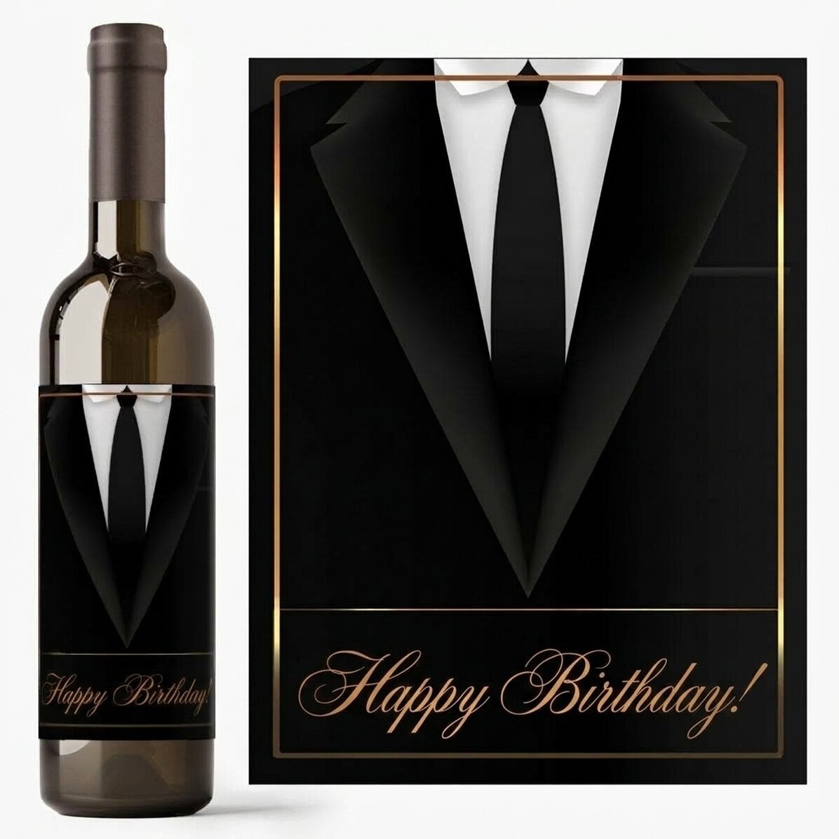 Gepersonaliseerde wijn - Elegant black