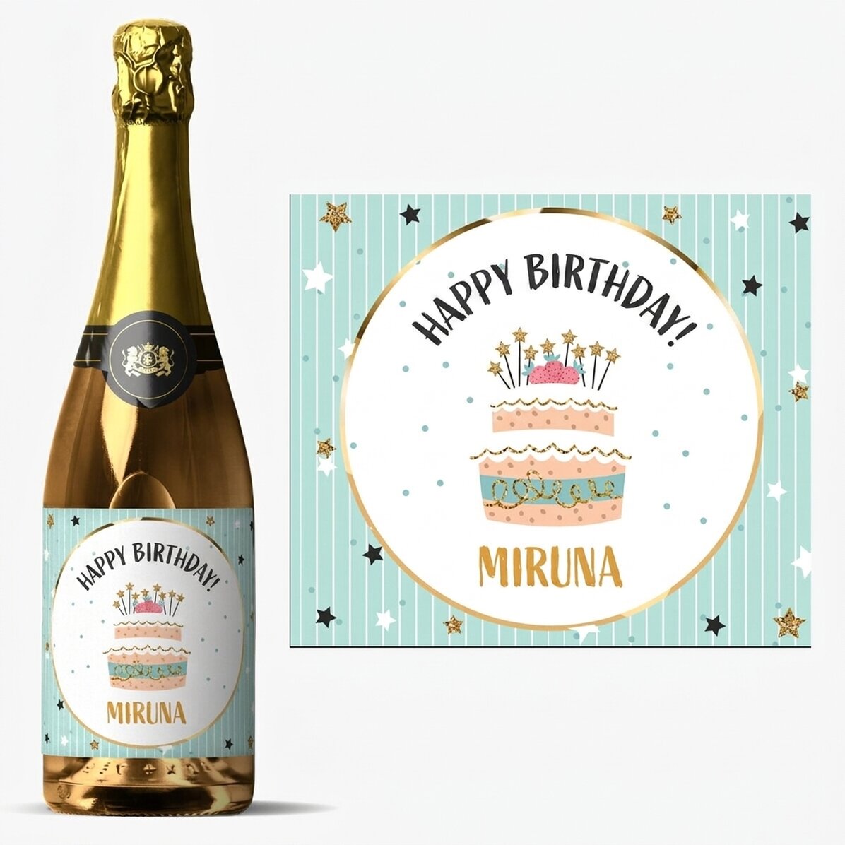 Gepersonaliseerde mousserende wijn voor een verjaardag - Happy Birthday!