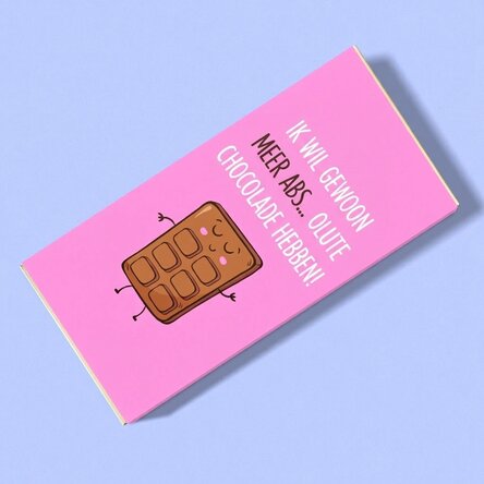 Chocolade met gepersonaliseerde tekst - Abs