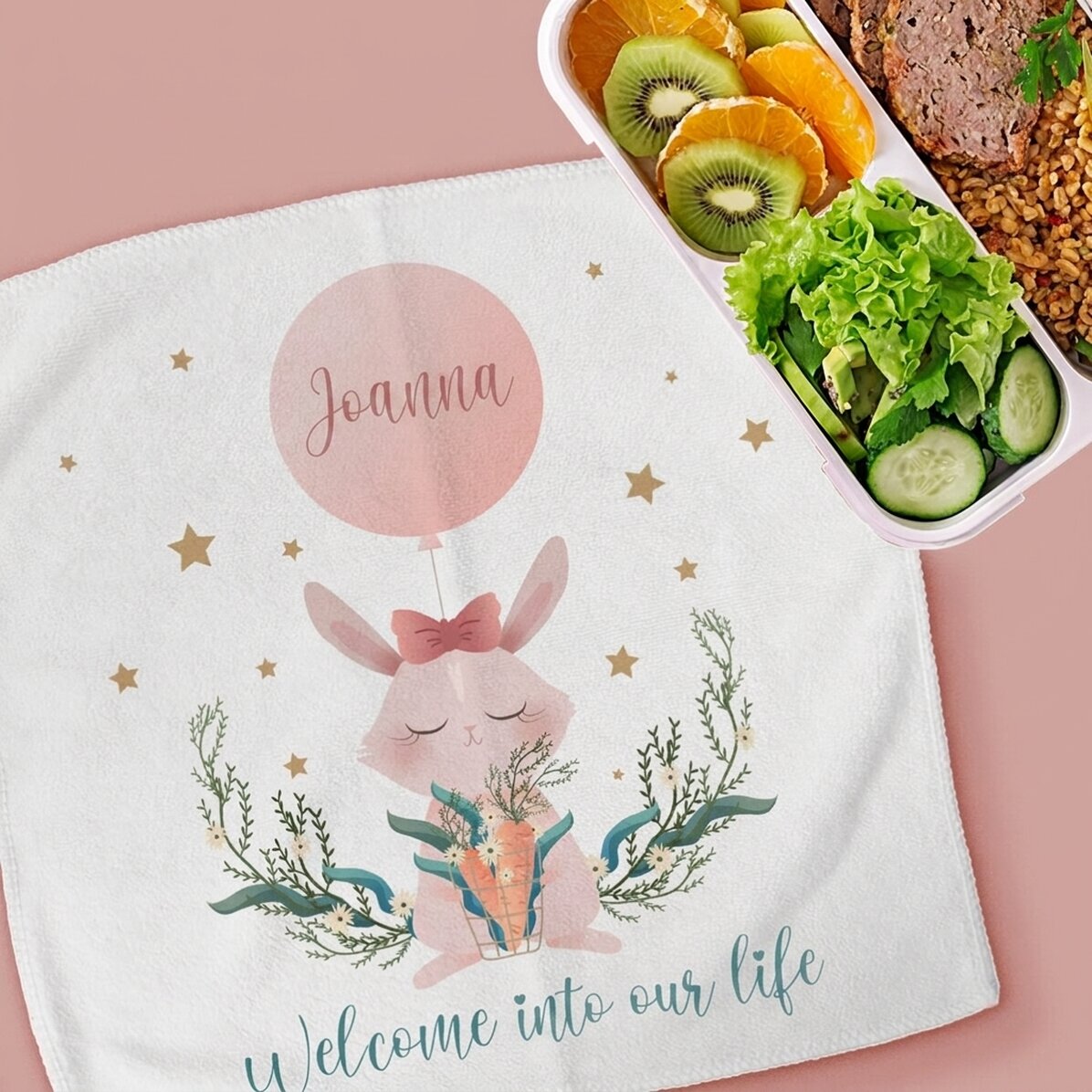 Handdoek met naam erop - Welcome, babygirl