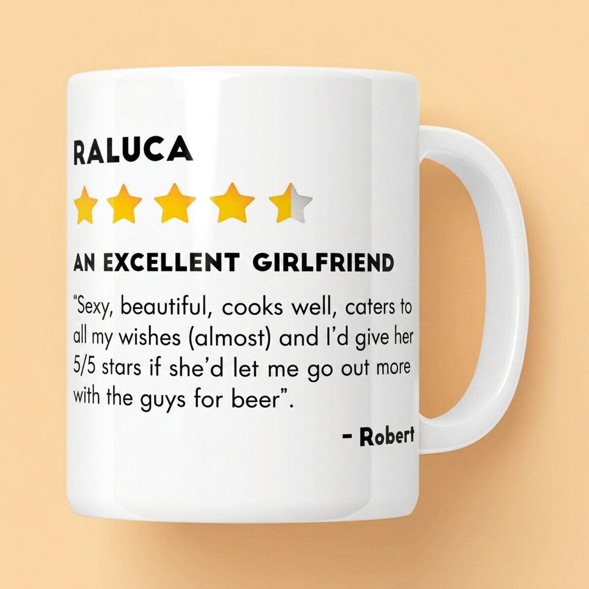 Gepersonaliseerde beker met een foto en tekst - Recensie