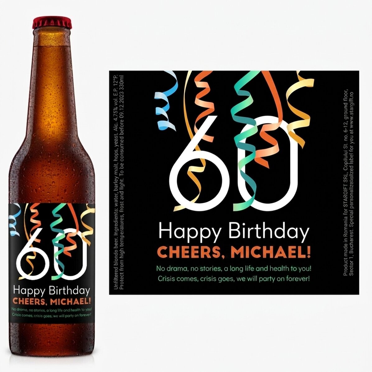 Bier met gepersonaliseerde tekst - Proost