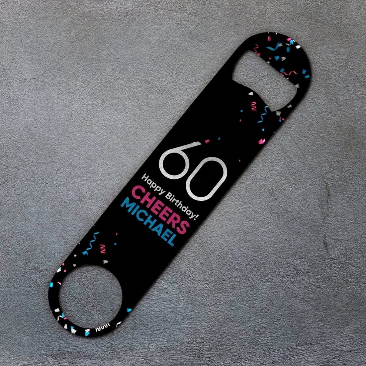Gepersonaliseerde bieropener - Confetti