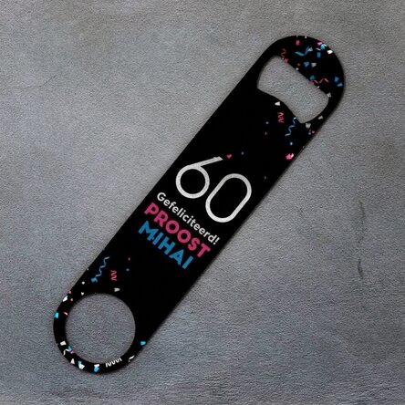 Gepersonaliseerde bieropener - Confetti