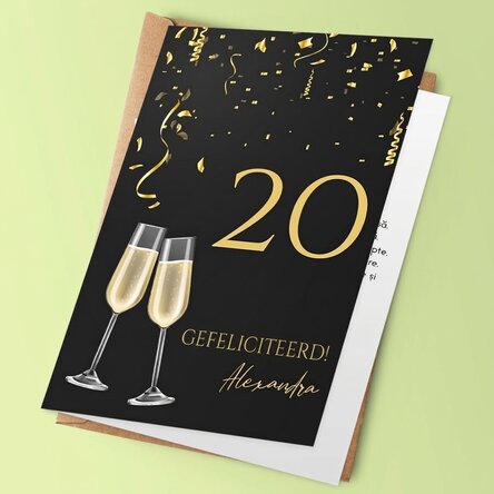 Gepersonaliseerde wenskaart met tekst voor een verjaardag - Van harte gefeliciteerd!