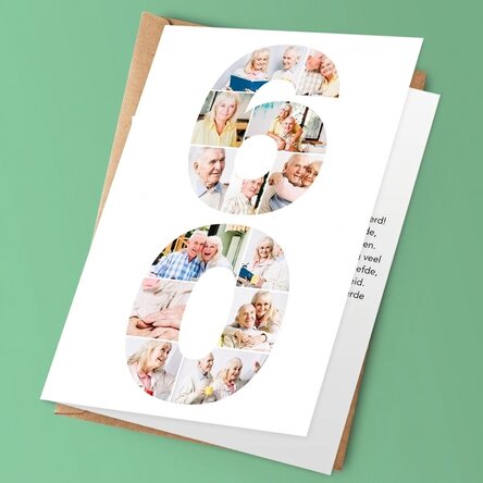 Gepersonaliseerde wenskaart met tekst - Golden 60