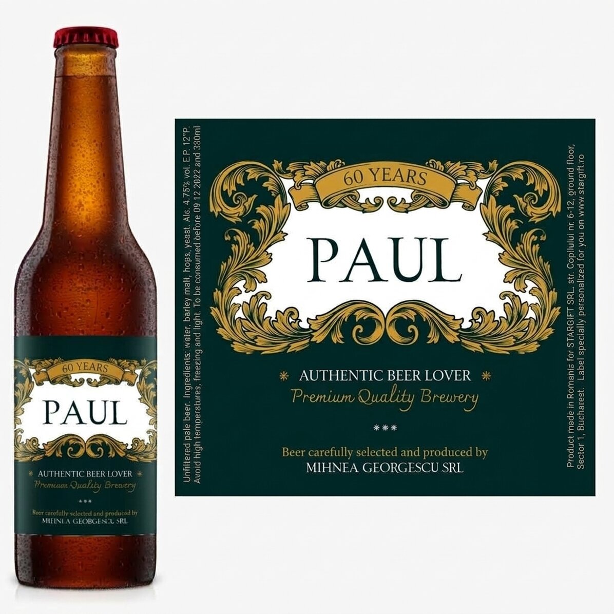 Bier met gepersonaliseerde tekst - Royal 60